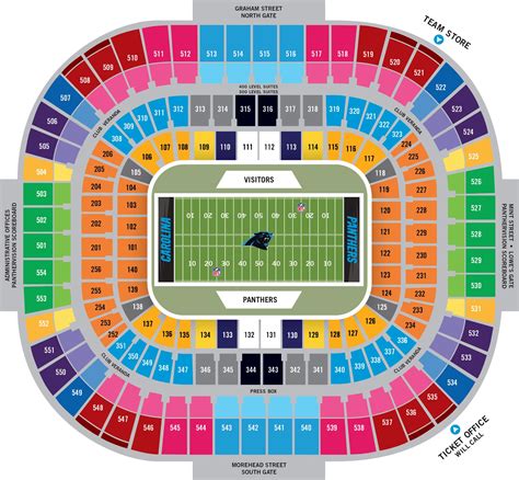 Panthers stadium seating diagram - Recreational vehicle parking for events at Bank of America Stadium, including Carolina Panthers and college football games, are operated by Premier Parking and Preferred Parking. For more ...